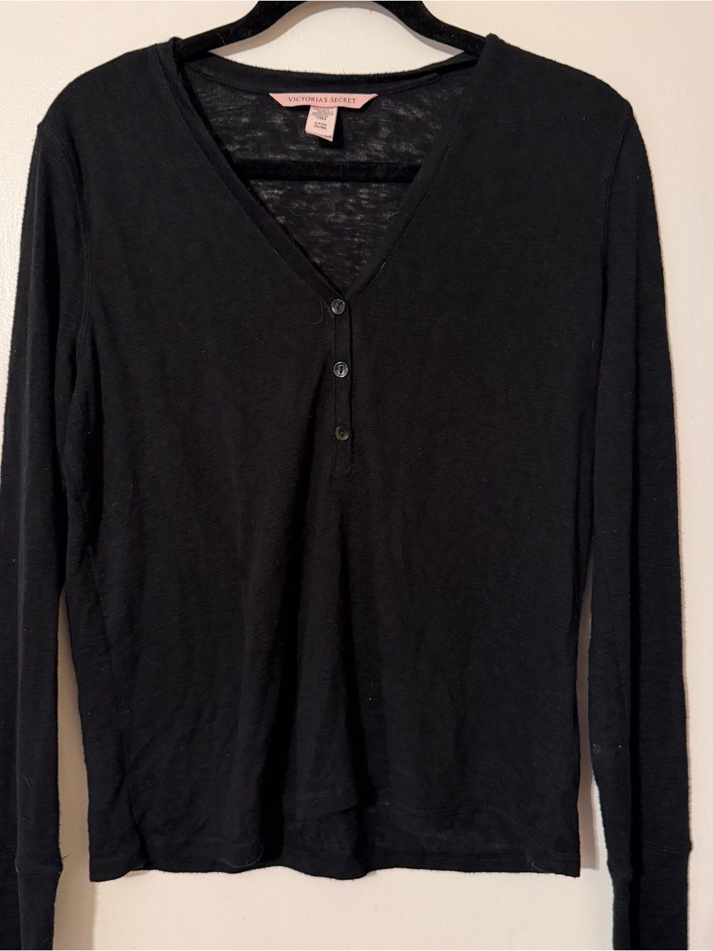 Victoria Secret Henley black womens S
